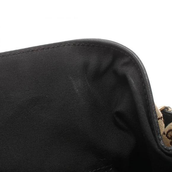 Gucci GG Canvas Tote Bag Patent Leather Beige Black - Picture 8 of 9